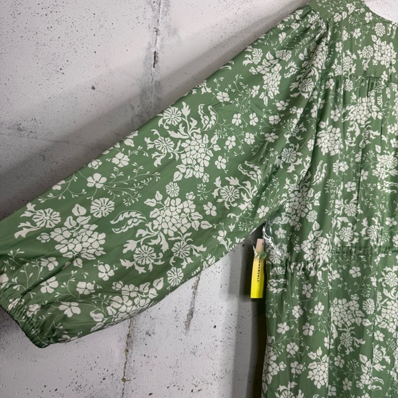 Summersalt Cinched Waist Caftan Dress Vintage Floral Ivy Print Silky New NWT XL - Picture 10 of 15